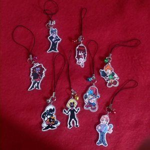 Custom Handmade Anime Videogame Gamer Cute Friday Night Funkin Bundle Charms!